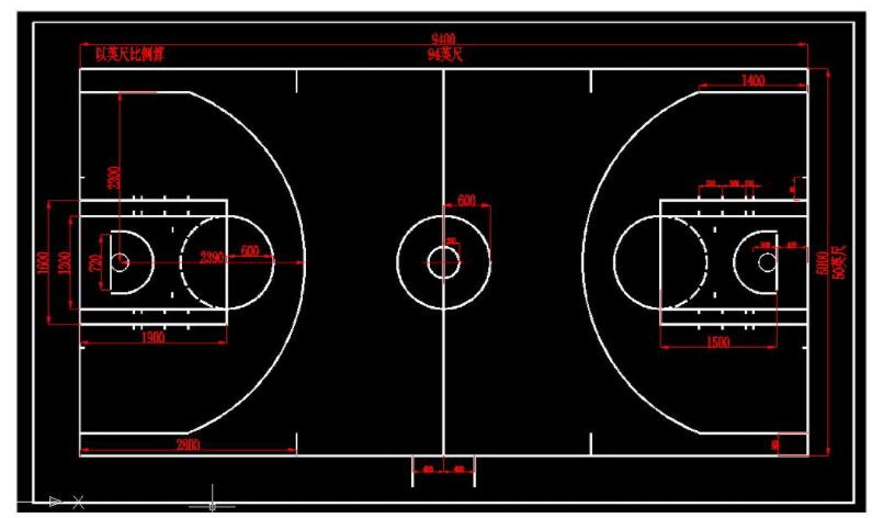 标准篮球场地尺寸示意图及说明,篮球场地标准尺寸图解详图