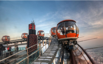 世界上最高的摩天轮 秒懂：广州塔摩天轮高达450-454米，总共由16个观光球舱组成