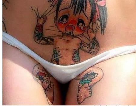 世界十大最霸气纹身,美国女子展示肛门纹身